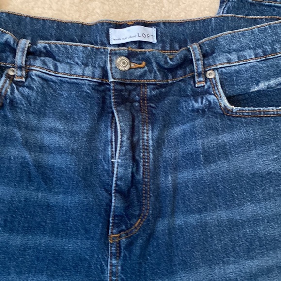 Loft Wide Leg Girlfriend Jeans - Picture 2 of 5